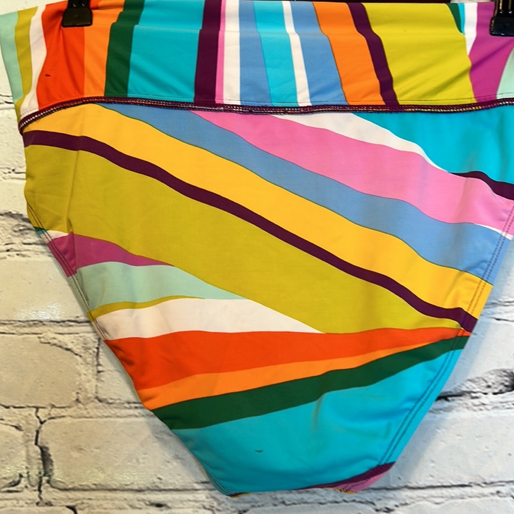 Bleu Rod Beattie Blue Orange Green Purple High Waisted Bikini Bottoms Size 8 - Picture 8 of 10